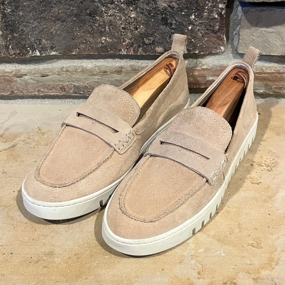 Vionic Shoes - Vionic Uptown Tan Suede Penny Loafers